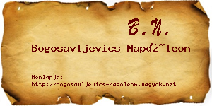 Bogosavljevics Napóleon névjegykártya